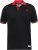 D555 CHESTER Pique Polo With Red Collar With Tipping Detail And Chest Embroidery Black - Polokošele - Polokošele 2XL-8XL