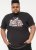 D555 LORNE Motor Bike Splatter Printed Crew Neck T-Shirt Washed Black - Tričká - Nadrozmerné tričká - 2XL-14XL