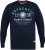 D555 KEYWORTH Authentic Printed Crew Neck Sweatshirt Navy - Mikiny & mikiny bez kapucne - Mikiny & Mikiny s Kapucňou 2XL-12XL