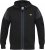 D555 DEAN Couture Zip Through Hoody With Woven Contrast Fabric Trim Black - Mikiny & mikiny bez kapucne - Mikiny & Mikiny s Kapucňou 2XL-12XL