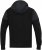 D555 DEAN Couture Zip Through Hoody With Woven Contrast Fabric Trim Black - Mikiny & mikiny bez kapucne - Mikiny & Mikiny s Kapucňou 2XL-12XL