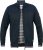 D555 ABERDARE Knitted Zip Through Sweater With Bonded Check Lining Navy Marl - Mikiny & mikiny bez kapucne - Mikiny & Mikiny s Kapucňou 2XL-12XL