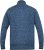 D555 ECCLES Cable Knitted Zip Through Sweater With Bonded Check Lining Denim Marl - Mikiny & mikiny bez kapucne - Mikiny & Mikiny s Kapucňou 2XL-12XL