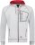Adamo Michael Hoodie with Zipper Grey - Mikiny & mikiny bez kapucne - Mikiny & Mikiny s Kapucňou 2XL-12XL