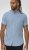D555 Falmouth 1 Linen Mix Short Sleeve Shirt With Button Down Blue - Košele - Košele 2XL-10XL