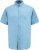 D555 Falmouth 1 Linen Mix Short Sleeve Shirt With Button Down Blue - Košele - Košele 2XL-10XL