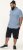 D555 Falmouth 1 Linen Mix Short Sleeve Shirt With Button Down Blue - Košele - Košele 2XL-10XL