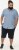 D555 Falmouth 1 Linen Mix Short Sleeve Shirt With Button Down Blue - Košele - Košele 2XL-10XL
