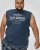 D555 Havant San Diego Printed Sleeveless T-Shirt French Navy - Tričká - Nadrozmerné tričká - 2XL-14XL