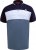 D555 Leeds Cut And Sew Polo With Jacquard Collar And Cuffs Navy - Polokošele - Polokošele 2XL-8XL