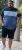 D555 Leeds Cut And Sew Polo With Jacquard Collar And Cuffs Navy - Polokošele - Polokošele 2XL-8XL
