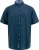 D555 Pontefract Jacquard Linen Mix Short Sleeve Shirt With Button Down Navy - Košele - Košele 2XL-10XL