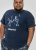 D555 Cameron Official Terminator Printed Crew Neck T-Shirt Dark Navy - Tričká - Nadrozmerné tričká - 2XL-14XL