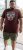 D555 Loughborough Official Gas Monkey Crew Neck T-Shirt Burgundy Black Twist - Tričká - Nadrozmerné tričká - 2XL-14XL