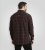 D555 Horsham Long Sleeve Shirt with Chest Pocket Burgundy/Black Check - Košele - Košele 2XL-10XL