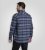 D555 Shrewsbury Long Sleeve with Chest Pocket Blue/Navy Check TALL SIZES - PÁNSKE OBLEČENIE MT-6XLT - Veľkosti pre VYSOKÝCH