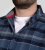 D555 Shrewsbury Long Sleeve with Chest Pocket Blue/Navy Check TALL SIZES - PÁNSKE OBLEČENIE MT-6XLT - Veľkosti pre VYSOKÝCH