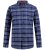 D555 Shrewsbury Long Sleeve with Chest Pocket Blue/Navy Check TALL SIZES - PÁNSKE OBLEČENIE MT-6XLT - Veľkosti pre VYSOKÝCH