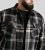 D555 Falkirk Long Sleeve Heavy Shacket Overshirt Black/Grey - Košele - Košele 2XL-10XL