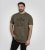D555 Stockton Gorilla Playing Drums Crew Neck T-Shirt Khaki - Tričká - Nadrozmerné tričká - 2XL-14XL