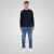 Double Outfitters MTOP-1141 Mikina Námornícka modrá - Mikiny & mikiny bez kapucne - Mikiny & Mikiny s Kapucňou 2XL-12XL