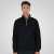 Double Outfitters MTOP-1163 Mikina s krátkym zipsom Čierna - Mikiny & mikiny bez kapucne - Mikiny & Mikiny s Kapucňou 2XL-12XL