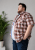 Kam Jeans 6368 Checked Short Sleeve Shirt Red - Košele - Košele 2XL-10XL