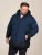 D555 Hank Ripstop Contrast Panelled Padded Hooded Jacket Námornícka modrá - Bundy - Bundy Nadmerné Veľkosti 2XL-8XL