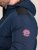 D555 Hank Ripstop Contrast Panelled Padded Hooded Jacket Námornícka modrá - Bundy - Bundy Nadmerné Veľkosti 2XL-8XL