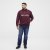 North Latitude Half Zip Mikina Vínová - Mikiny & mikiny bez kapucne - Mikiny & Mikiny s Kapucňou 2XL-12XL