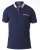 D555 GARFIELD Short Sleeve Stretch Polo Shirt Navy - Polokošele - Polokošele 2XL-8XL