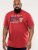 D555 Brisbane Santa Monica Route 66 Printed T-Shirt Red - Tričká - Nadrozmerné tričká - 2XL-14XL