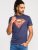 D555 Scampton Official Superman Printed T-Shirt Navy - Tričká - Nadrozmerné tričká - 2XL-14XL