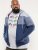 D555 Columbus Cut And Sew Panelled Zip Through Hoody Blue - Mikiny & mikiny bez kapucne - Mikiny & Mikiny s Kapucňou 2XL-12XL