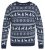 North Latitude 63144 Fjell Reindeer Knit Námornícka modrá - Mikiny & mikiny bez kapucne - Mikiny & Mikiny s Kapucňou 2XL-12XL