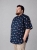 Kam Jeans 6068 Flamingo Short Sleeve Shirt Navy - Košele - Košele 2XL-10XL