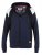 D555 Silverton Contrast Panneled Hoodie Navy - Mikiny & mikiny bez kapucne - Mikiny & Mikiny s Kapucňou 2XL-12XL