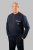 20 Nodi Long Pajamas in Stretch Fleece Cotton with Serafino Collar and Jacket with Pocket and Side Slits Navy - Pyžamá a domáce oblečenie - Pyžamá a domáce oblečenie 2XL-10XL