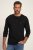 JP1880 702555 Tričko Henley s dlhým rukávom Čierna - Tričká - Nadrozmerné tričká - 2XL-14XL