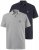 JP1880 704317 Polokošeľa 2 kusy Tmavomodrá/Sivá melír - Polokošele - Polokošele 2XL-8XL