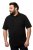 JP1880 712617 Polokošeľa so strihom na bruško Čierna - Polokošele - Polokošele 2XL-8XL