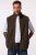 JP1880 Fleece Vest Stand-up Collar Brown - Bundy - Bundy Nadmerné Veľkosti 2XL-8XL