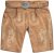 JP1880 Premium Goat Suede Staghorn Embroidery Shorts Leather Brown - Šortky - Šortky W40-W60