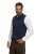 JP1880 Mottled Stretch Knit Stand-up Collar Vest Navy Blue - Bundy - Bundy Nadmerné Veľkosti 2XL-8XL