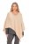 Ulla Popken Knit Pointed Hem Poncho Nature Melange - Mikiny & mikiny bez kapucne - 