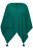 Ulla Popken Knit Pointed Hem Poncho Emerald Green - Mikiny & mikiny bez kapucne - 