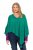 Ulla Popken Knit Pointed Hem Poncho Emerald Green - Mikiny & mikiny bez kapucne - 