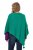 Ulla Popken Knit Pointed Hem Poncho Emerald Green - Mikiny & mikiny bez kapucne - 