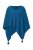 Ulla Popken Knit Pointed Hem Poncho Cerulean - Mikiny & mikiny bez kapucne - 