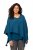 Ulla Popken Knit Pointed Hem Poncho Cerulean - Mikiny & mikiny bez kapucne - 